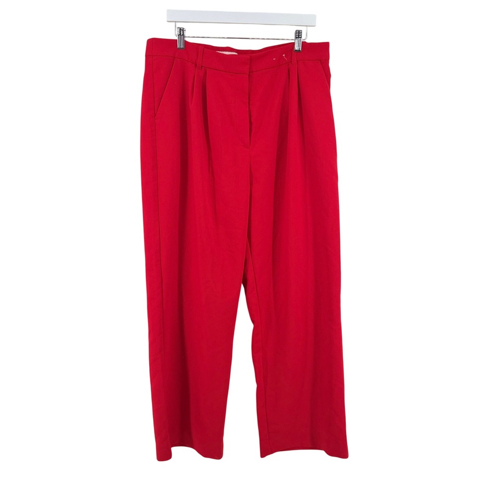 Abercrombie & Fitch Sloane Pleated Pants 31 Red Womens High Rise Trousers